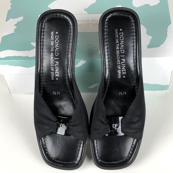 HP🎉DONALD PLINER Capris Mesh Slide Sandal Black 7.5M - Picture 5 of 5